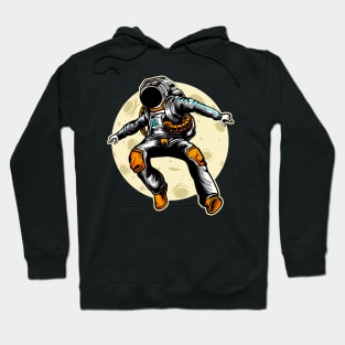 Jumping Astronaut Illustration Hoodie